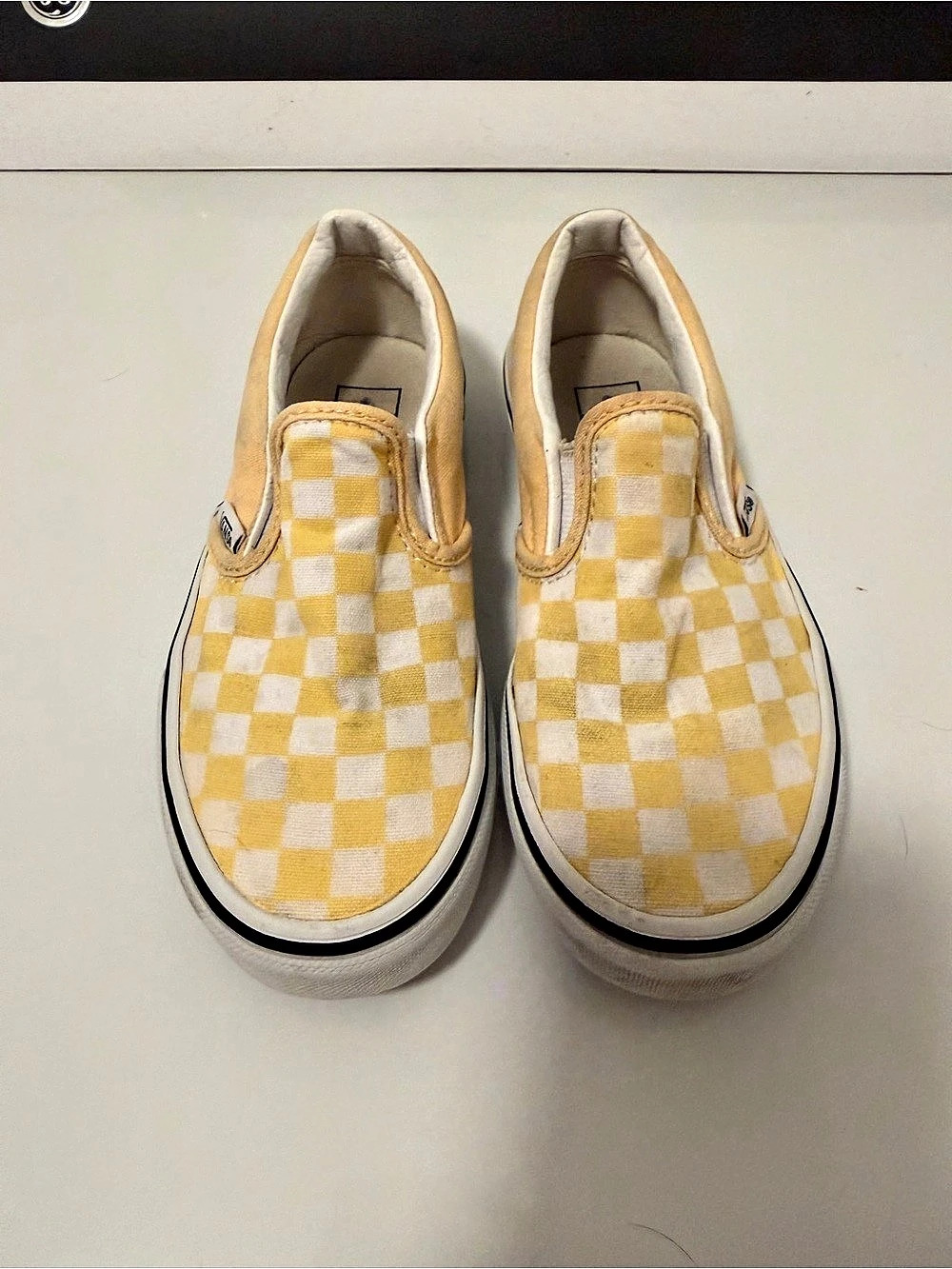 Vans kids Classic Slip-On Checkered Yellow & White